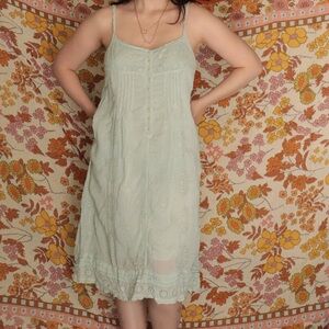 Johnny was mint blue cottage core dress